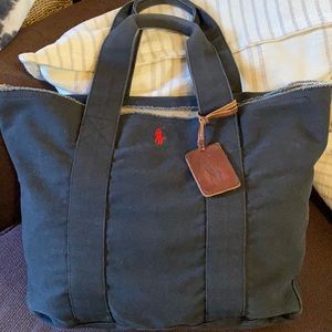 Authentic Polo Ralph Lauren Cotton Canvas Tote- 🏖